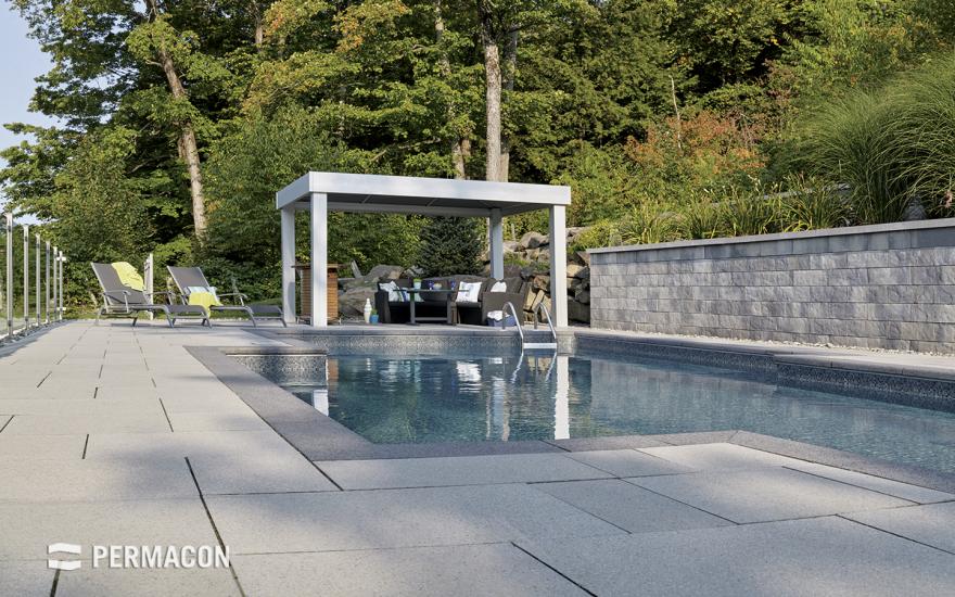 Poolside patio